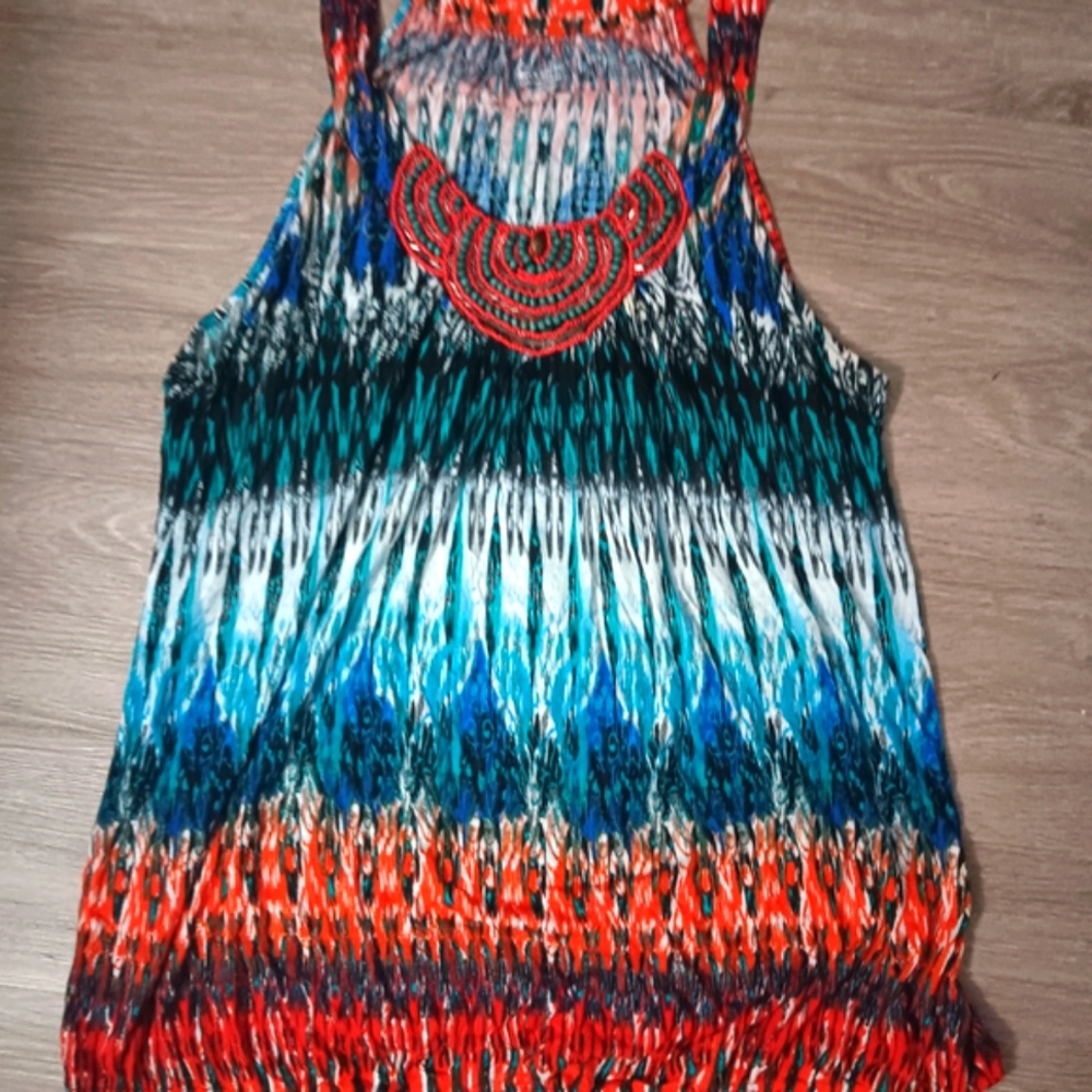 Lane Bryant Vibrant Multicolor Tank Top